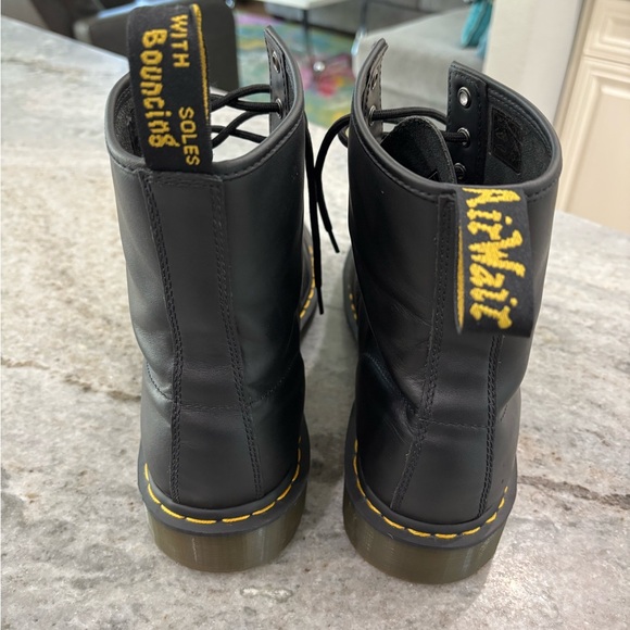 Dr. Martens AirWair Black Leather Cushion Sole Boots - Picture 6 of 16